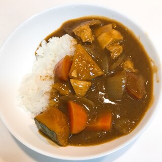 ヘルシー素材で☆ささみとかぼちゃのカレーライス